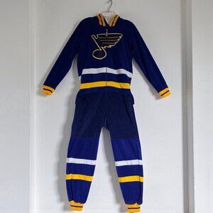 St. louis Blues Hockey Sockey XS One Piece  Jumpsuit Pajamas Hoodie